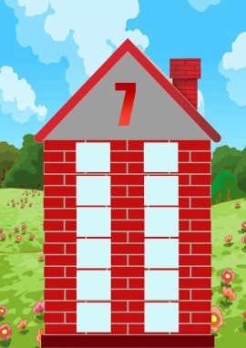 Склад числа 7 (Будинок з комірками для чисел) | Math activities preschool,  Teachers illustration, Work activities